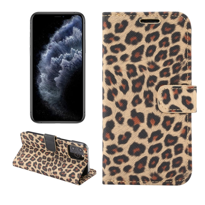 Leopard Pattern Horizontal Flip PC + PU Funda de cuero con soporte y ranuras para tarjetas y billetera