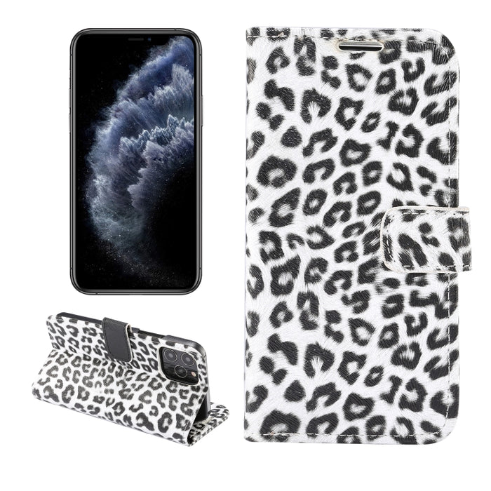 Leopard Pattern Horizontal Flip PC + PU Funda de cuero con soporte y ranuras para tarjetas y billetera