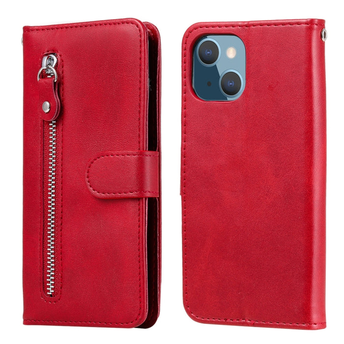 Funda de cuero con tapa horizontal y cremallera con textura de becerro a la moda con soporte y ranuras para tarjetas y función de billetera