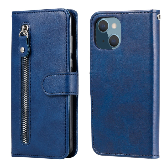 Funda de cuero con tapa horizontal y cremallera con textura de becerro a la moda con soporte y ranuras para tarjetas y función de billetera