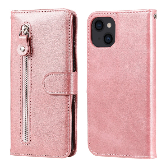 Funda de cuero con tapa horizontal y cremallera con textura de becerro a la moda con soporte y ranuras para tarjetas y función de billetera