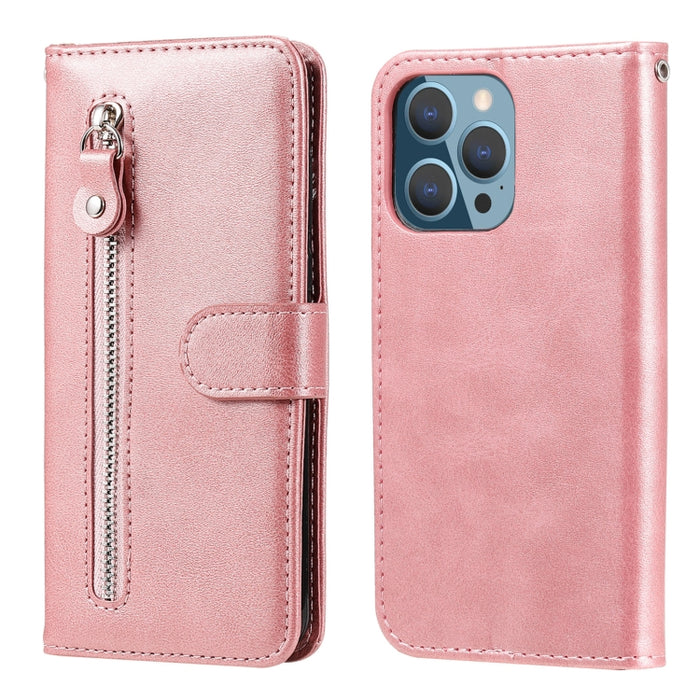 Funda de cuero con tapa horizontal y cremallera con textura de becerro a la moda con soporte y ranuras para tarjetas y función de billetera