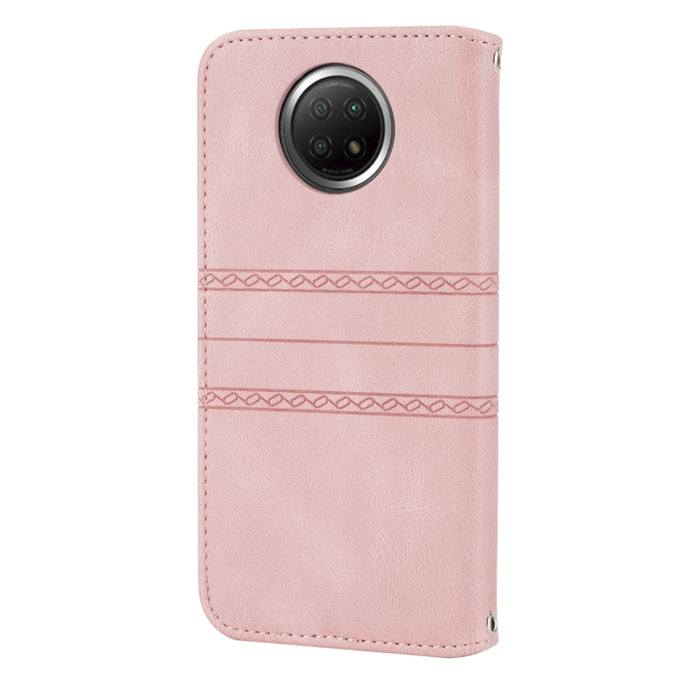 Hebilla magnética a rayas en relieve PU + TPU Funda de cuero con tapa horizontal con soporte y ranura para tarjeta y billetera y marco de fotos y honda, For Xiaomi Redmi Note 9 5G, For Xiaomi Redmi Note 9 Pro Max, For Xiaomi Redmi Note 10              ...