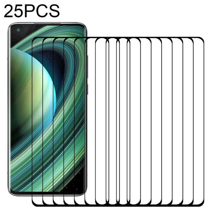 25 PCS Película de vidrio templado de pantalla completa con borde curvo 3D, For Xiaomi Mi 10 Ultra (25 PCS)
