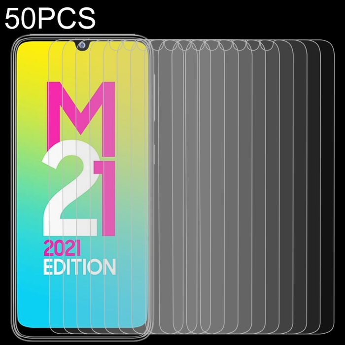 50 PCS 0.26mm 9H 2.5D Película de vidrio templado, For Samsung Galaxy M21 2021/M21s/M21 (50 PCS), For Xiaomi Poco X3 GT (50 PCS), For Xiaomi Poco F3 GT (50 PCS), For Xiaomi Redmi Note 10T 5G (50 PCS)