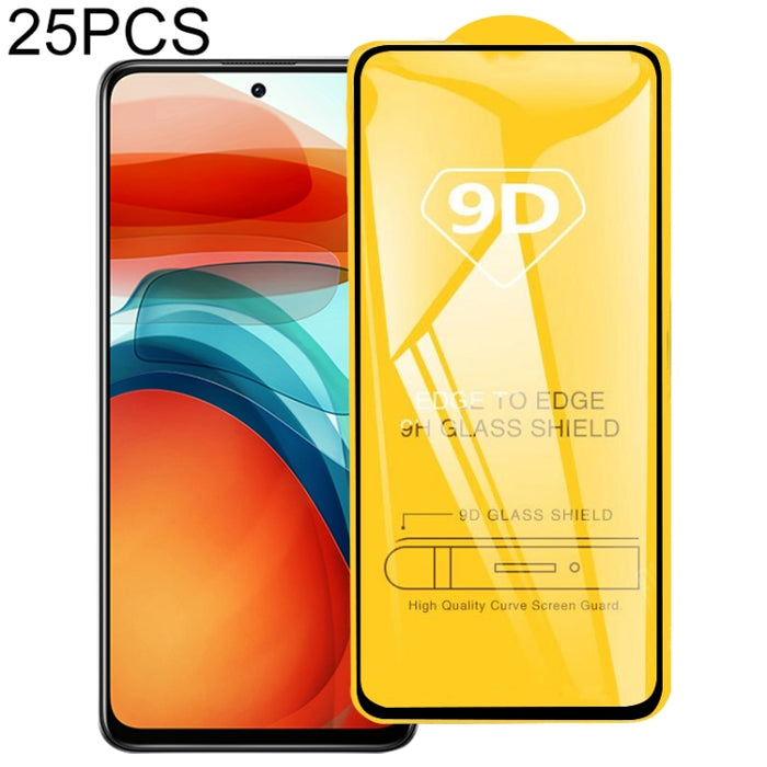 25 PCS 9D Película de vidrio templado de pantalla completa con pegamento completo, For Xiaomi Poco X3 GT / Poco X3 Pro (25 PCS), For Xiaomi Poco F3 GT (25 PCS)