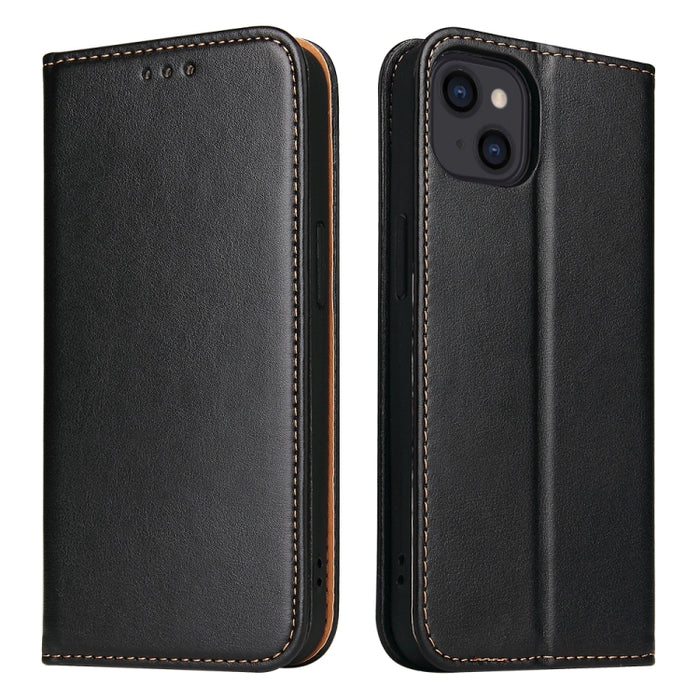 Fierre Shann Funda de cuero con tapa horizontal con textura de cuero PU con soporte y ranuras para tarjetas y billetera