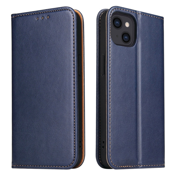 Fierre Shann Funda de cuero con tapa horizontal con textura de cuero PU con soporte y ranuras para tarjetas y billetera