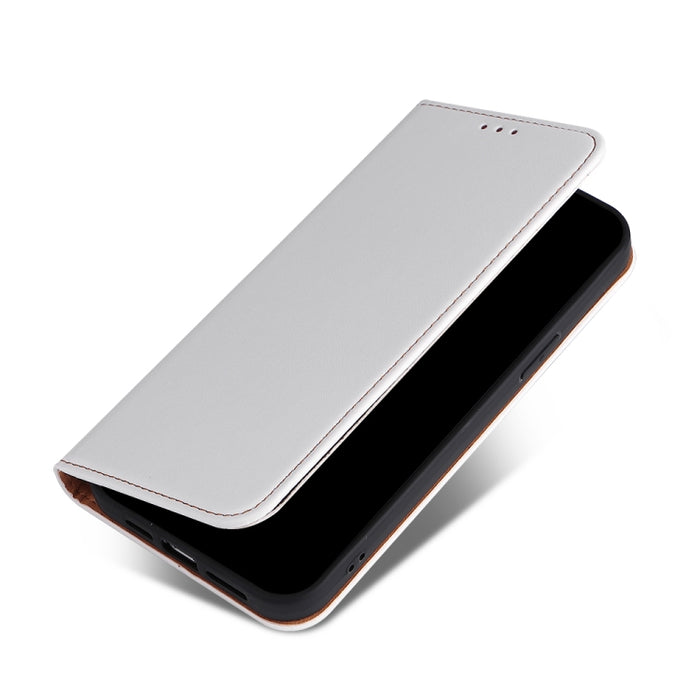 Fierre Shann Funda de cuero con tapa horizontal con textura de cuero PU con soporte y ranuras para tarjetas y billetera