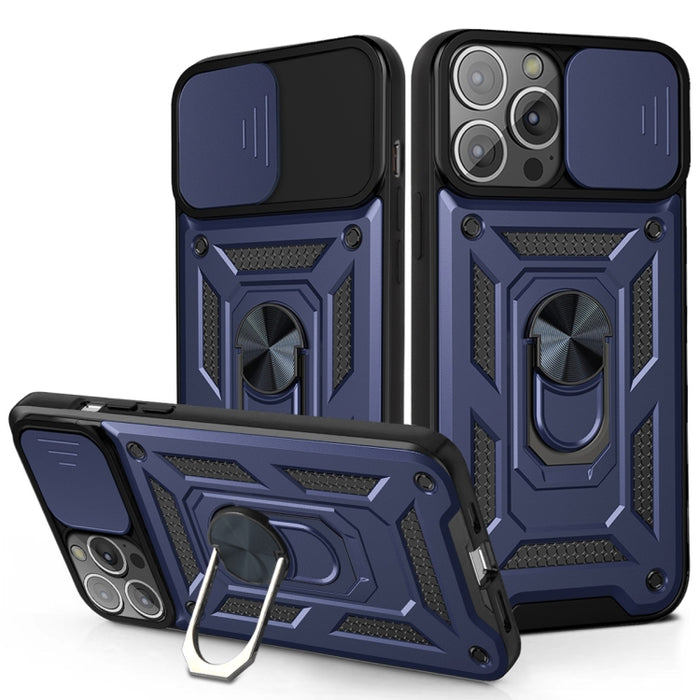 Diseño de cubierta de cámara deslizante Funda protectora de TPU + PC
