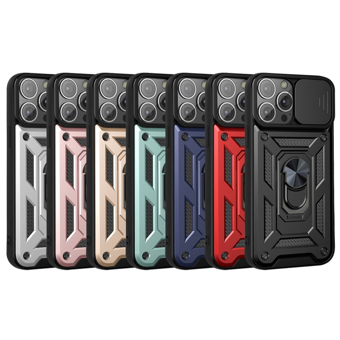 Diseño de cubierta de cámara deslizante Funda protectora de TPU + PC