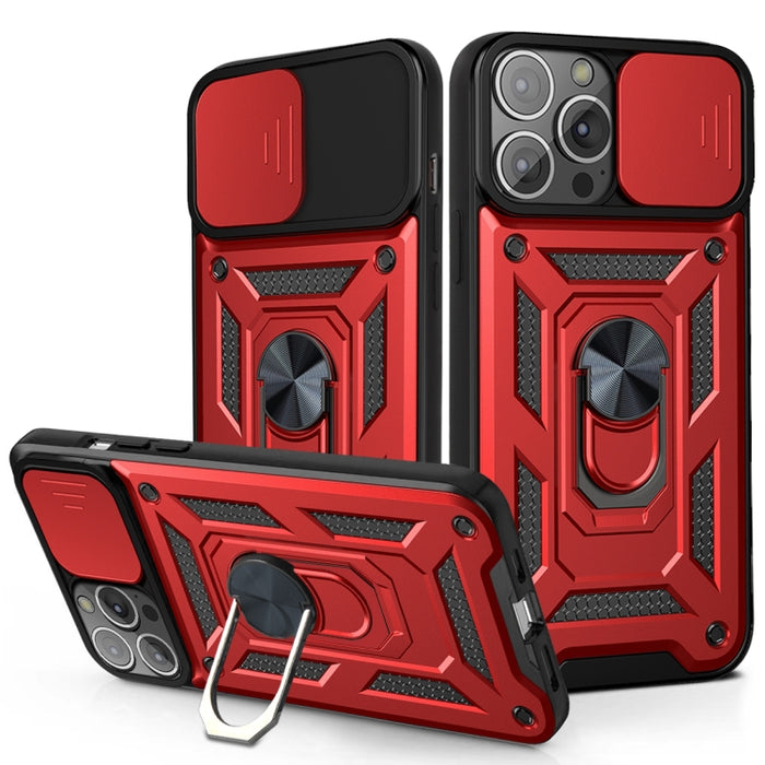 Diseño de cubierta de cámara deslizante Funda protectora de TPU + PC