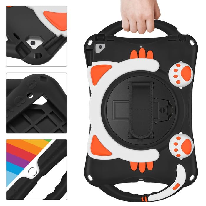 Cute Cat King Kids Estuche protector de EVA a prueba de golpes con soporte y correa para el hombro y manija, For iPad 10.2 2021 / 2020 / 2019 / Pro 10.5 / Air 10.5