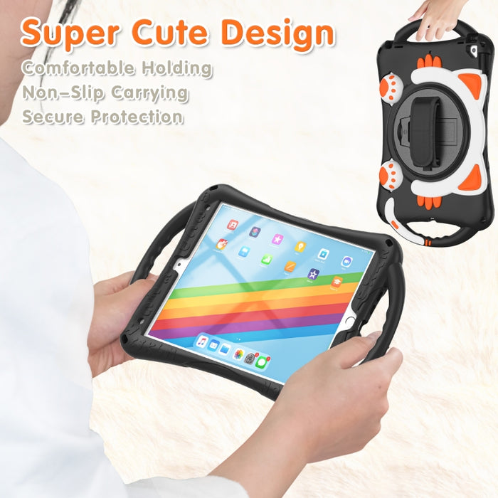 Cute Cat King Kids Estuche protector de EVA a prueba de golpes con soporte y correa para el hombro y manija, For iPad 10.2 2021 / 2020 / 2019 / Pro 10.5 / Air 10.5