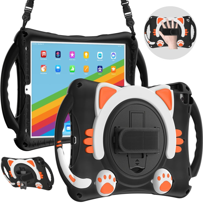 Cute Cat King Kids Estuche protector de EVA a prueba de golpes con soporte y correa para el hombro y manija, For iPad 10.2 2021 / 2020 / 2019 / Pro 10.5 / Air 10.5