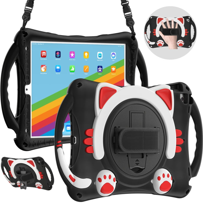 Cute Cat King Kids Estuche protector de EVA a prueba de golpes con soporte y correa para el hombro y manija, For iPad 10.2 2021 / 2020 / 2019 / Pro 10.5 / Air 10.5
