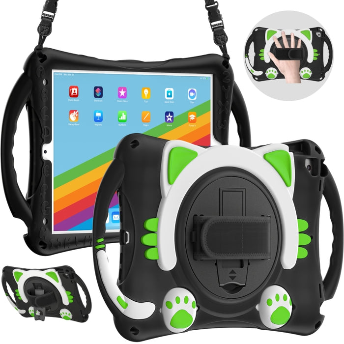 Cute Cat King Kids Estuche protector de EVA a prueba de golpes con soporte y correa para el hombro y manija, For iPad 10.2 2021 / 2020 / 2019 / Pro 10.5 / Air 10.5