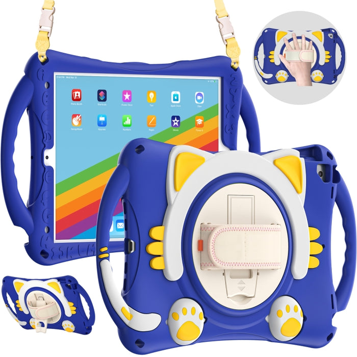 Cute Cat King Kids Estuche protector de EVA a prueba de golpes con soporte y correa para el hombro y manija, For iPad 10.2 2021 / 2020 / 2019 / Pro 10.5 / Air 10.5
