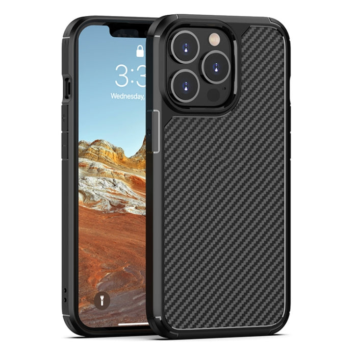 Carcasa de TPU + PC Pioneer con textura de fibra de carbono a prueba de golpes