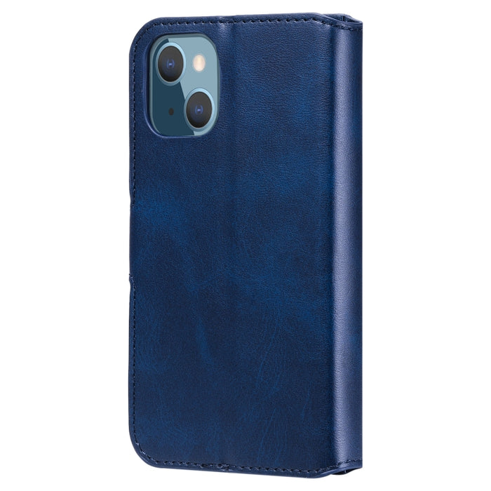 Estuche de cuero con tapa horizontal clásica de PU + TPU con textura de becerro con soporte y ranuras para tarjetas y billetera