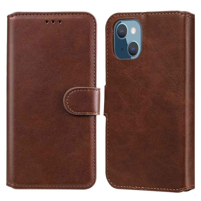 Estuche de cuero con tapa horizontal clásica de PU + TPU con textura de becerro con soporte y ranuras para tarjetas y billetera