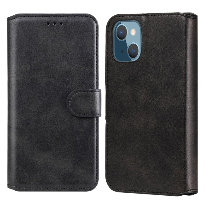 Estuche de cuero con tapa horizontal clásica de PU + TPU con textura de becerro con soporte y ranuras para tarjetas y billetera
