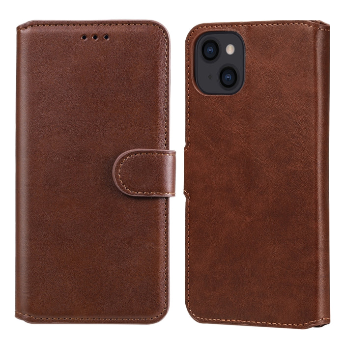 Estuche de cuero con tapa horizontal clásica de PU + TPU con textura de becerro con soporte y ranuras para tarjetas y billetera