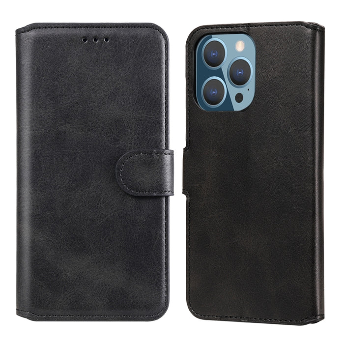 Estuche de cuero con tapa horizontal clásica de PU + TPU con textura de becerro con soporte y ranuras para tarjetas y billetera