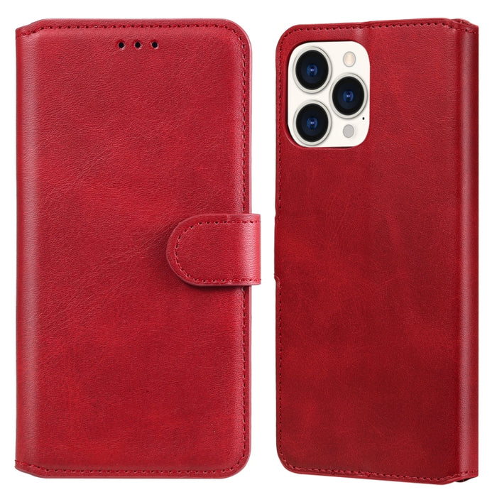 Estuche de cuero con tapa horizontal clásica de PU + TPU con textura de becerro con soporte y ranuras para tarjetas y billetera