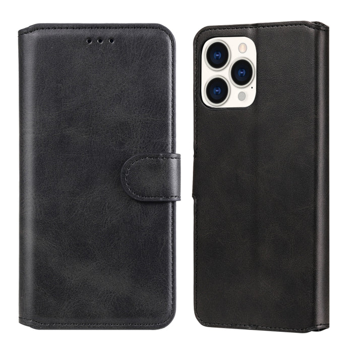 Estuche de cuero con tapa horizontal clásica de PU + TPU con textura de becerro con soporte y ranuras para tarjetas y billetera