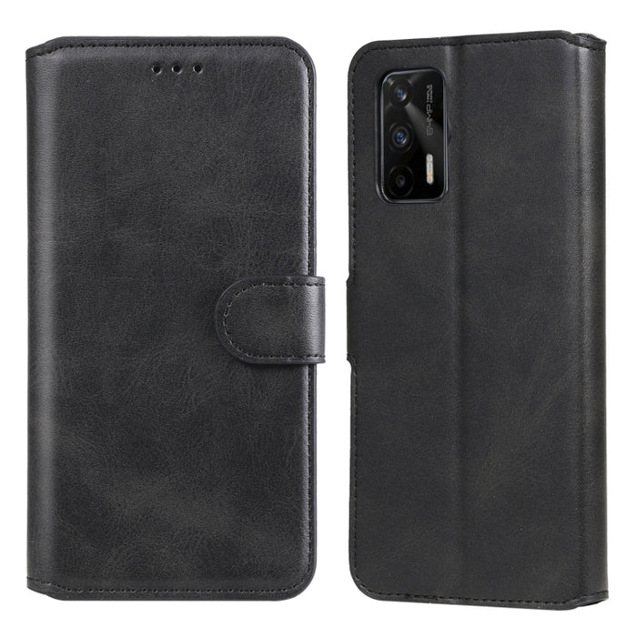 Estuche de cuero con tapa horizontal clásica de PU + TPU con textura de becerro con soporte y ranuras para tarjetas y billetera