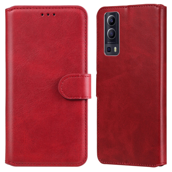 Estuche de cuero con tapa horizontal clásica de PU + TPU con textura de becerro con soporte y ranuras para tarjetas y billetera