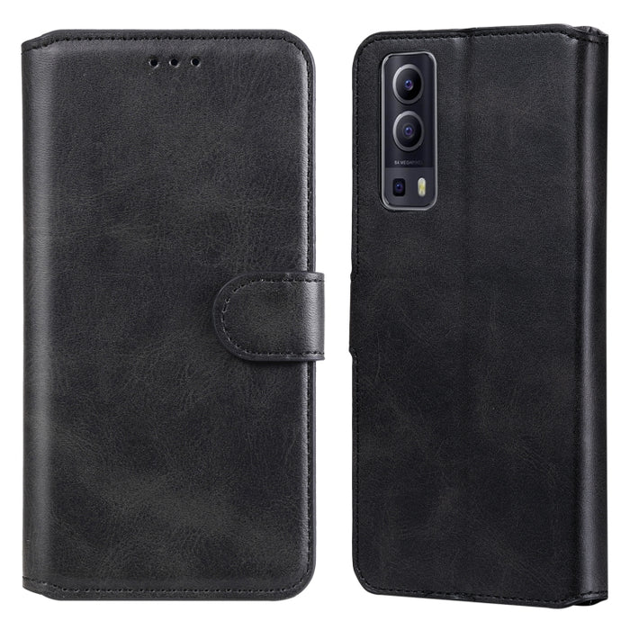 Estuche de cuero con tapa horizontal clásica de PU + TPU con textura de becerro con soporte y ranuras para tarjetas y billetera
