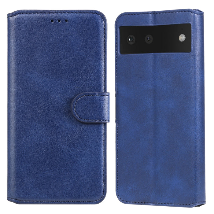 Estuche de cuero con tapa horizontal clásica de PU + TPU con textura de becerro con soporte y ranuras para tarjetas y billetera