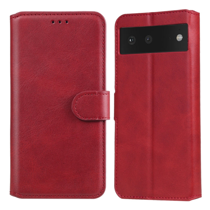 Estuche de cuero con tapa horizontal clásica de PU + TPU con textura de becerro con soporte y ranuras para tarjetas y billetera
