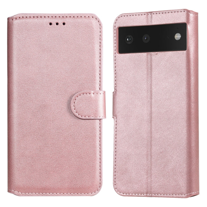 Estuche de cuero con tapa horizontal clásica de PU + TPU con textura de becerro con soporte y ranuras para tarjetas y billetera