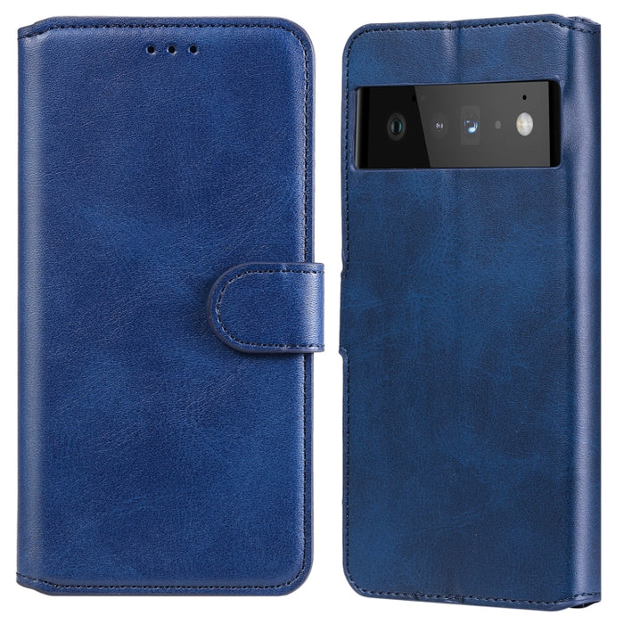 Estuche de cuero con tapa horizontal clásica de PU + TPU con textura de becerro con soporte y ranuras para tarjetas y billetera