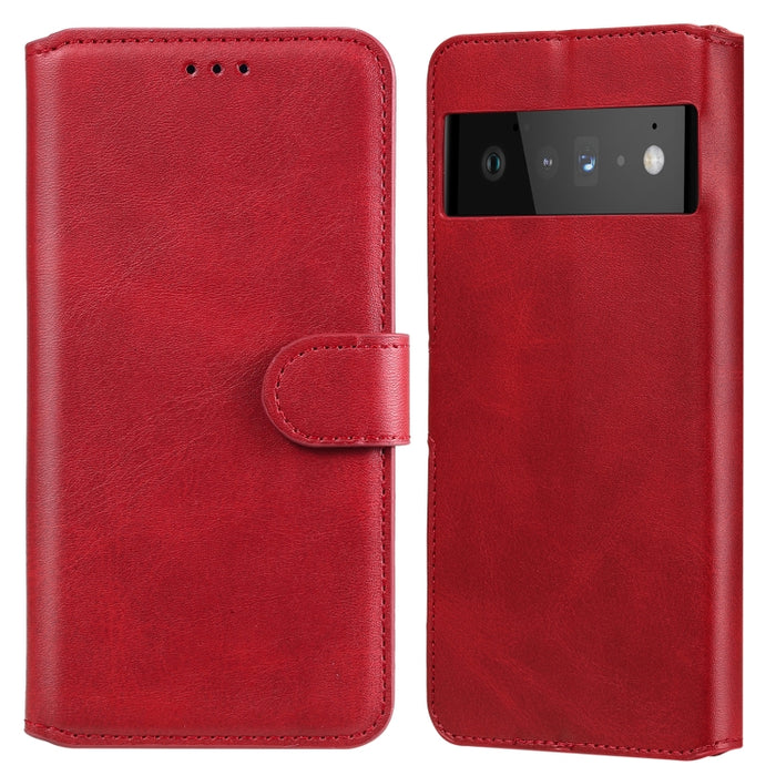 Estuche de cuero con tapa horizontal clásica de PU + TPU con textura de becerro con soporte y ranuras para tarjetas y billetera