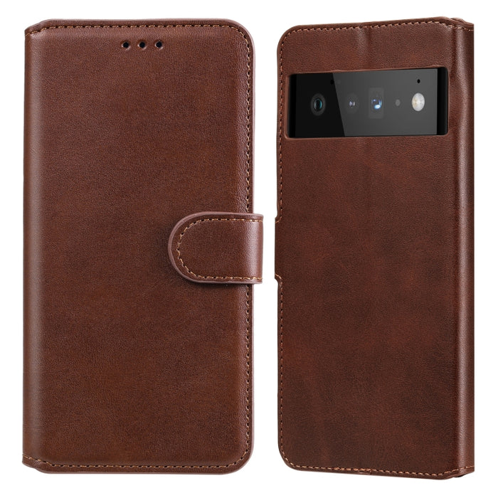 Estuche de cuero con tapa horizontal clásica de PU + TPU con textura de becerro con soporte y ranuras para tarjetas y billetera
