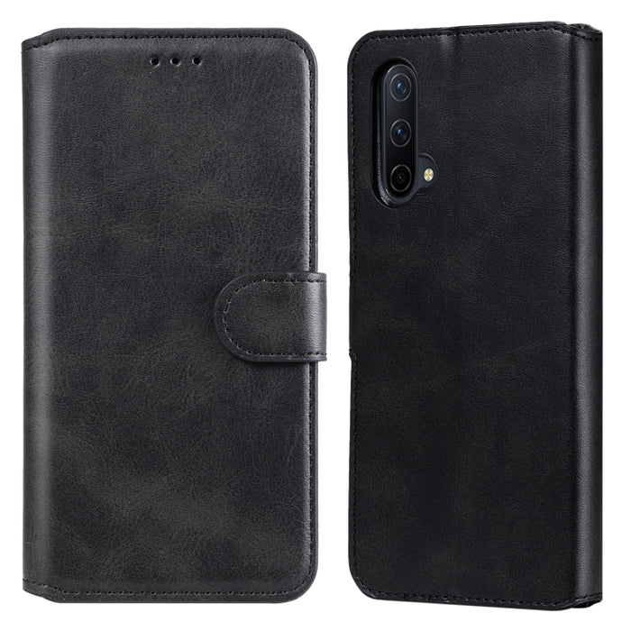 Estuche de cuero con tapa horizontal clásica de PU + TPU con textura de becerro con soporte y ranuras para tarjetas y billetera
