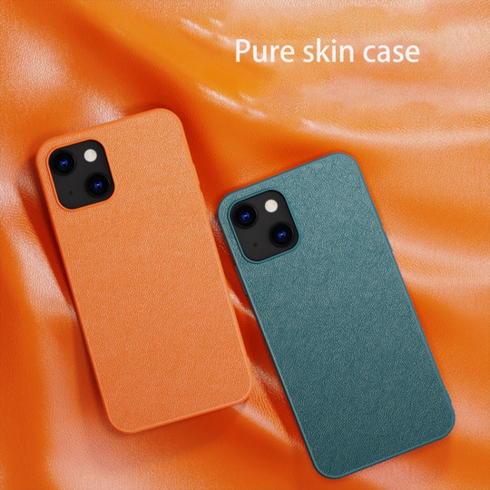 Funda trasera de cuero de piel pura a prueba de golpes
