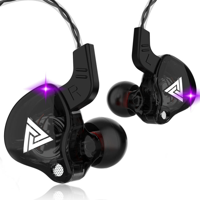 QKZ AK6 Auricular deportivo de subwoofer con cable en la oreja de 3,5 mm, longitud del cable: alrededor de 1,2 m