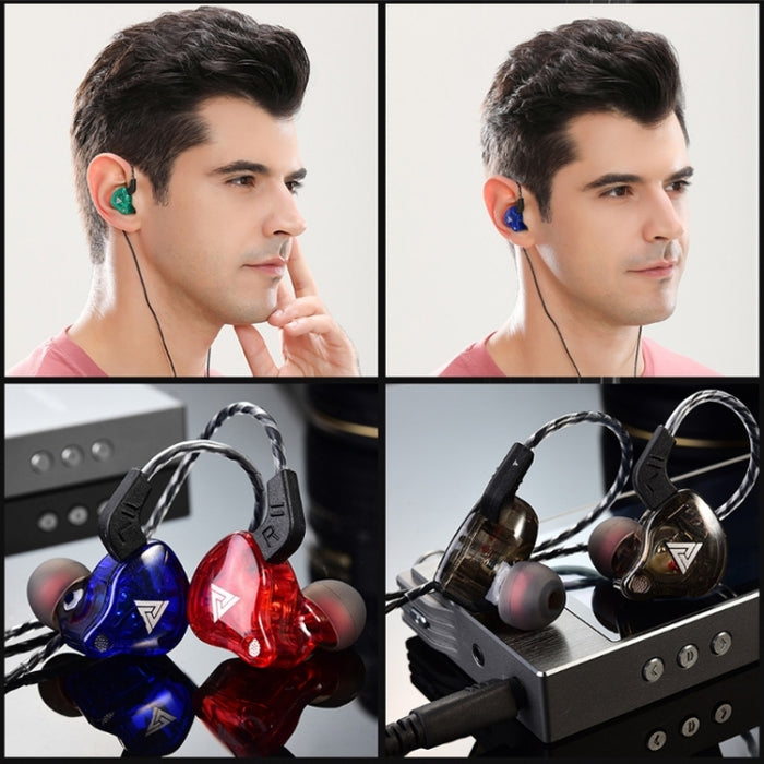 QKZ AK6 Auricular deportivo de subwoofer con cable en la oreja de 3,5 mm, longitud del cable: alrededor de 1,2 m