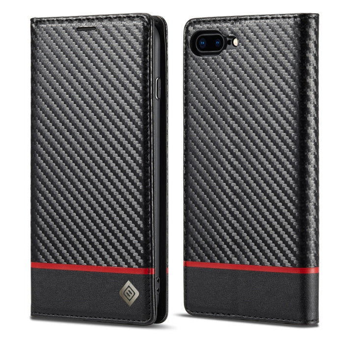 LC.IMEEKE Estuche de cuero con tapa horizontal de fibra de carbono PU + TPU con soporte, ranura para tarjeta y billetera, For iPhone 11, For iPhone 11 Pro, For iPhone 11 Pro Max, For iPhone 12 mini, For iPhone 12 / 12 Pro, For iPhone 12 Pro Max        ...