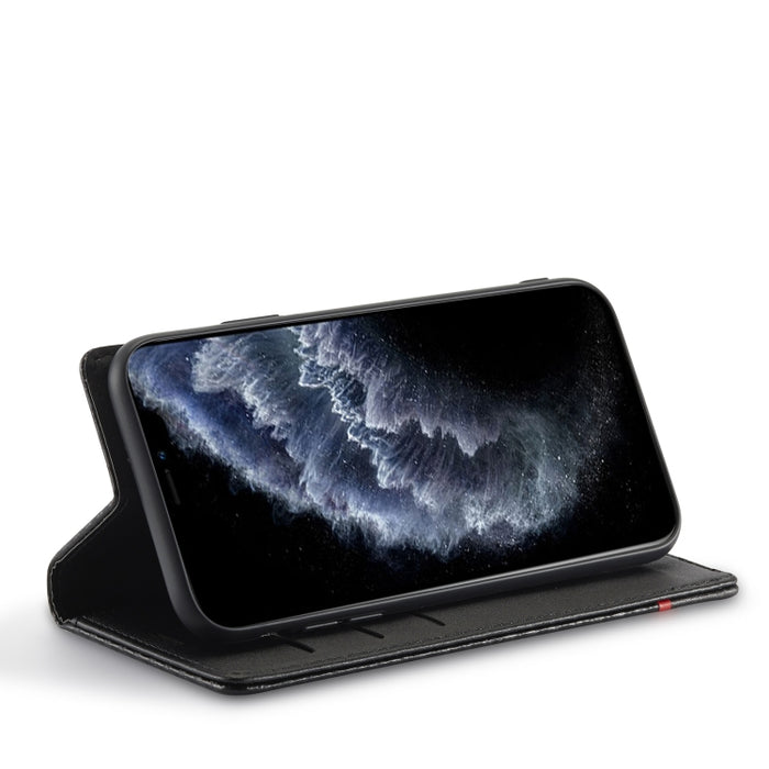 LC.IMEEKE Estuche de cuero con tapa horizontal de fibra de carbono PU + TPU con soporte, ranura para tarjeta y billetera, For iPhone 11, For iPhone 11 Pro, For iPhone 11 Pro Max, For iPhone 12 mini, For iPhone 12 / 12 Pro, For iPhone 12 Pro Max        ...