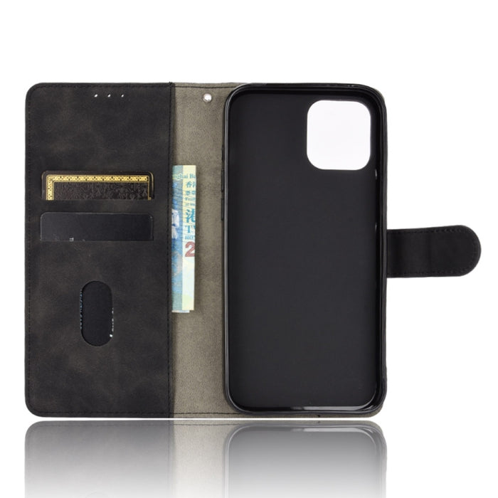 Funda de piel sintética con textura de piel de becerro con tapa horizontal y hebilla magnética con soporte, ranuras para tarjetas y cartera
