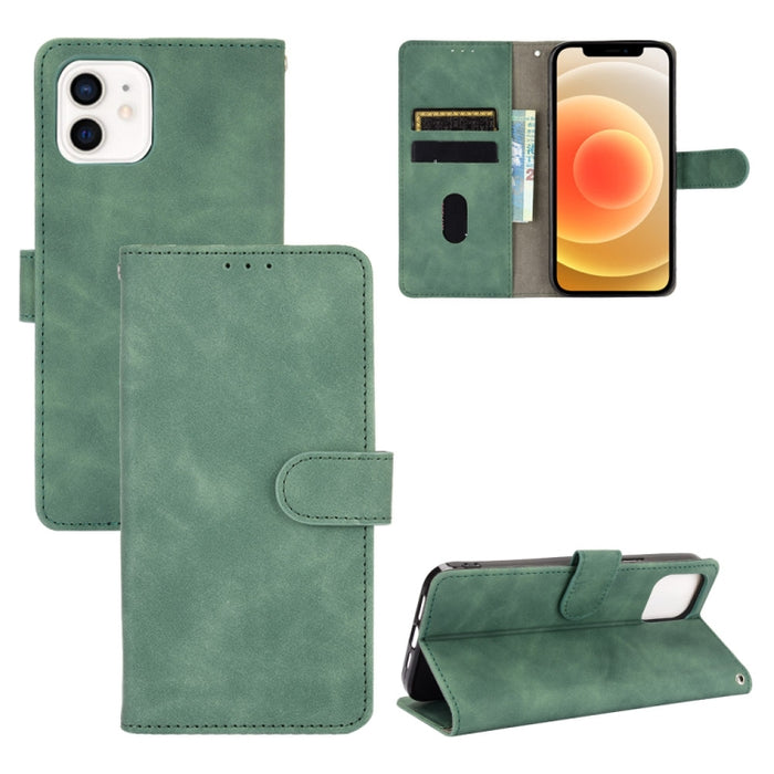 Funda de piel sintética con textura de piel de becerro con tapa horizontal y hebilla magnética con soporte, ranuras para tarjetas y cartera