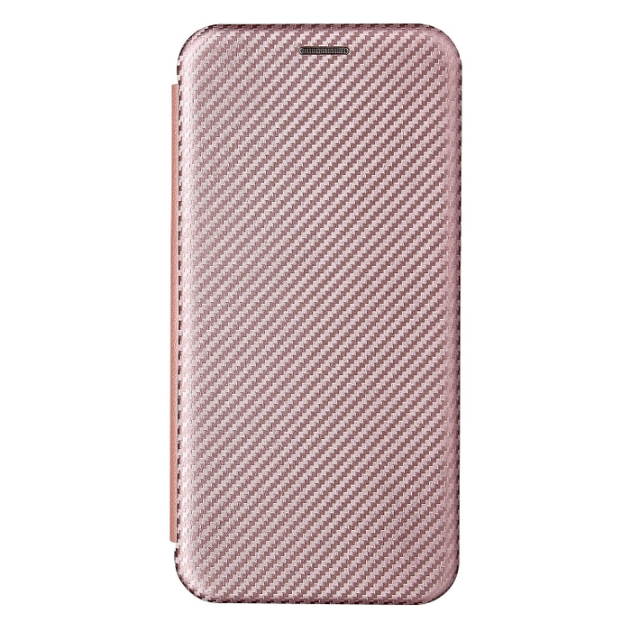 Textura de fibra de carbono Flip horizontal magnético TPU + PC + Funda de cuero PU con ranura para tarjeta