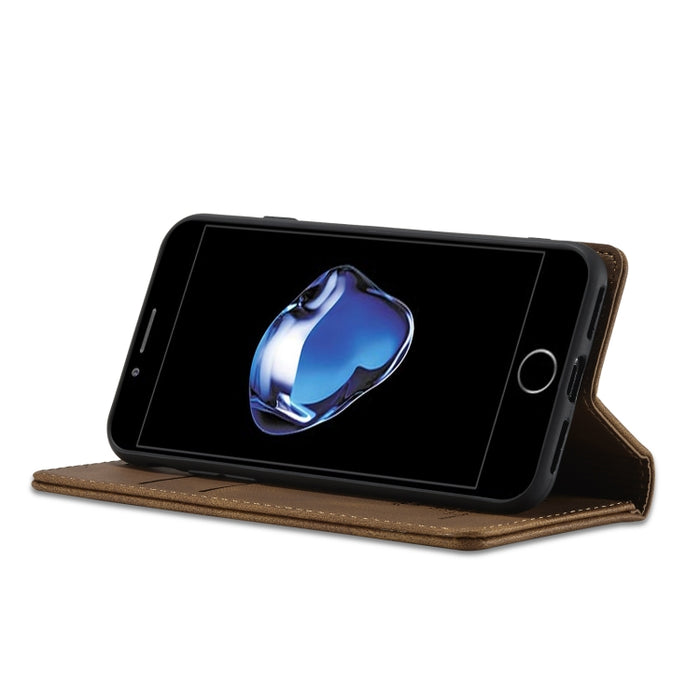 Forwenw F2 Series Estuche de cuero con tapa horizontal magnética con soporte y ranuras para tarjetas y billetera