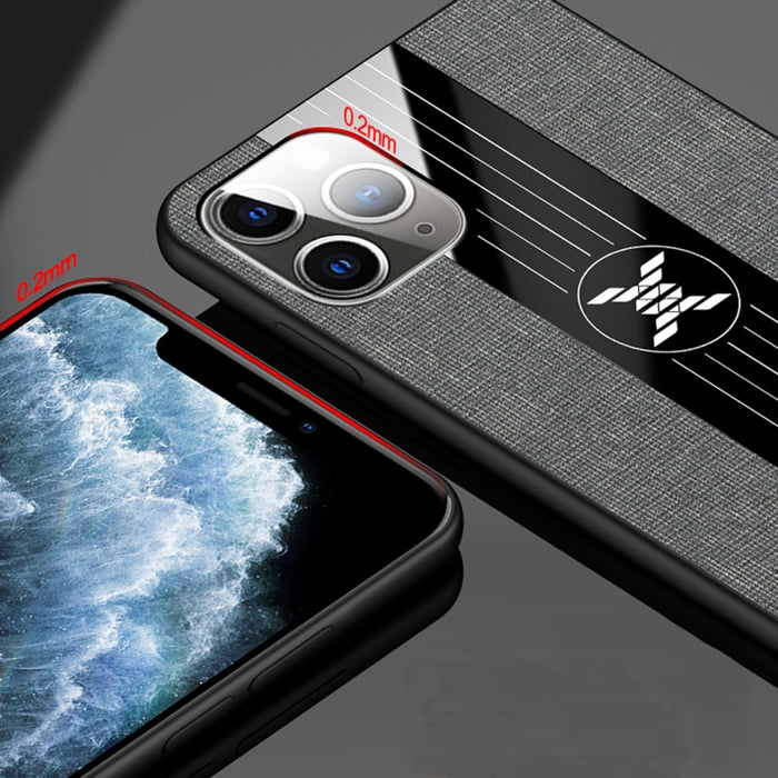 Funda protectora de TPU a prueba de golpes con textura de tela de costura XINLI con soporte para anillo, For iPhone 11, For iPhone 11 Pro, For iPhone 11 Pro Max